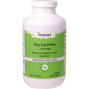 Vitacost,Soy Lecithin, 1,200 mg, 300 Softgels