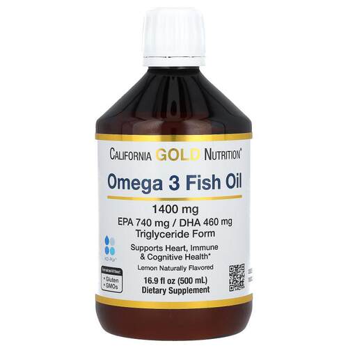 California Gold Nutrition,Omega-3 鱼油，挪威甘油三酯，天然柠