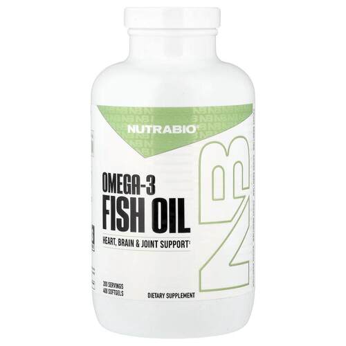 Nutrabio Labs,Omega-3 鱼油，400 粒软胶囊（每粒软胶囊 1,000