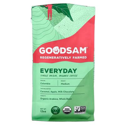 GoodSam PBC,单一产地有机咖啡，每日款，全豆，中度烘焙，12 盎