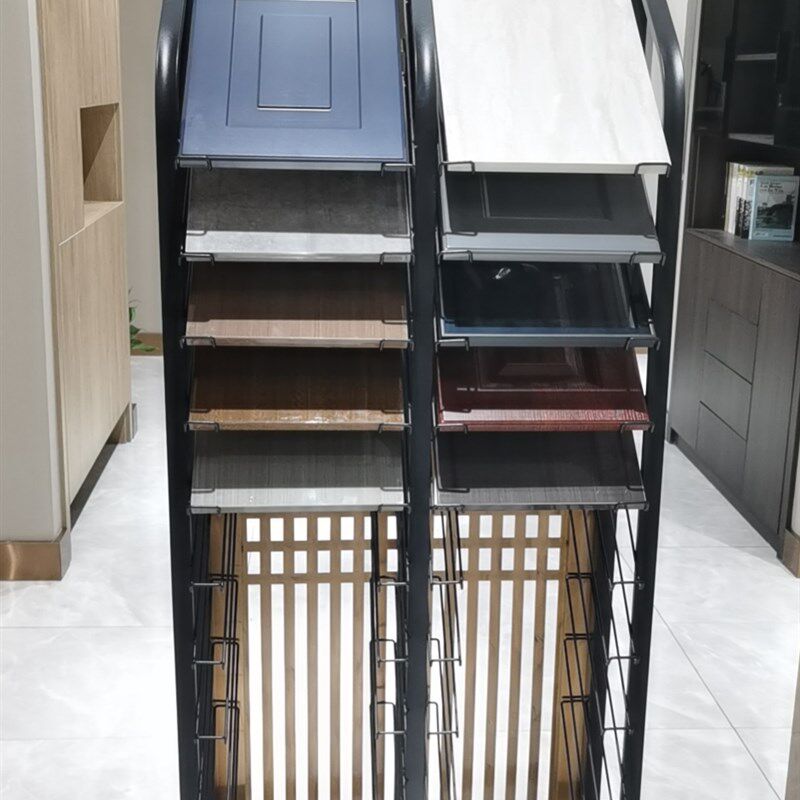 样板样品展示架板材色卡橱柜门板木地板扣板色板落地式架瓷砖展架