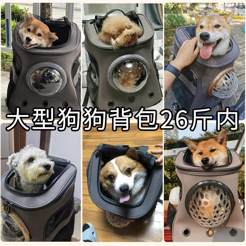 狗狗外出揹双肩外带狗书包包猫包大号帆布可式太空舱宠物包装泰迪