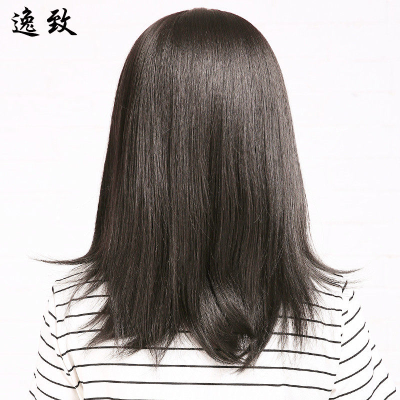 真发假发女短发中老年假发高透气内扣中长直发送妈妈中年真发逼真