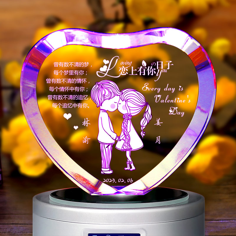 恋爱一周年一百天 结婚十周年纪念日礼物女友老婆生日浪漫情人节