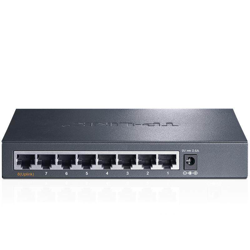 TP-LINK TL-SF1008VE 8口交换机铁壳百兆 工业级8口VLAN交换机
