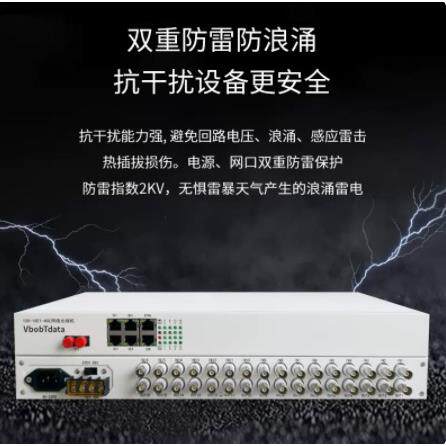 vbobtdata电信级16E1+千兆网络光端机+百兆网络1000M网络光端机PD