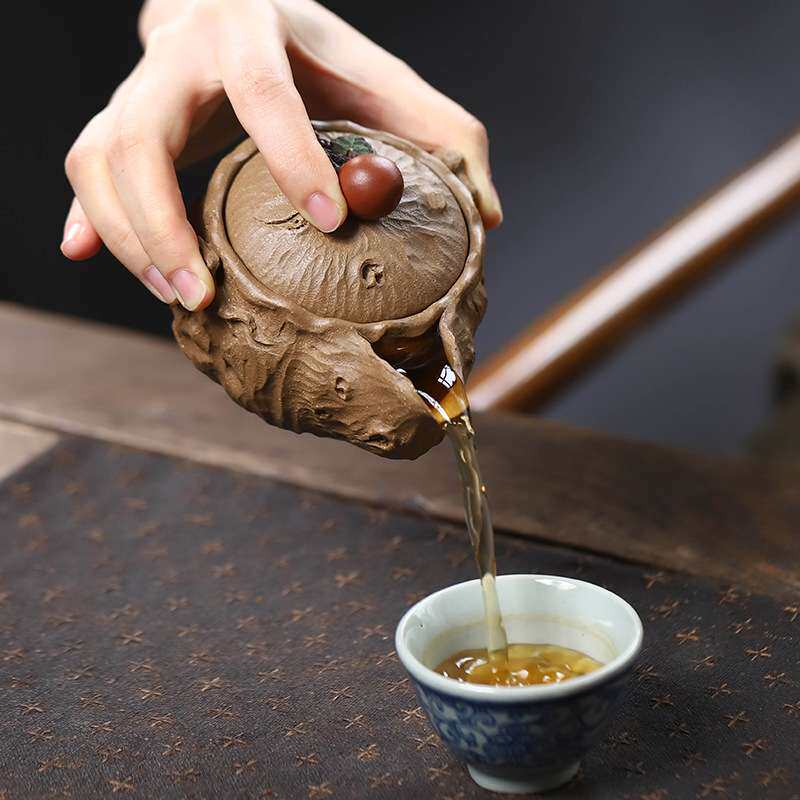 宜兴原矿紫砂壶公道杯手工分茶器仿生葡萄手抓壶茶道配件茶具配件