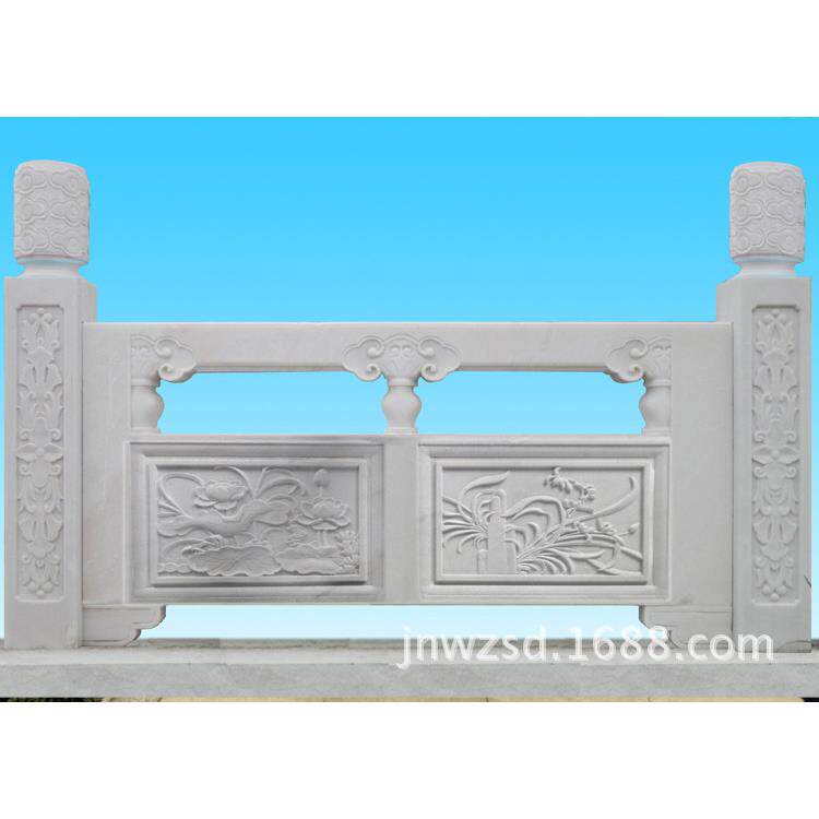 汉白玉桥栏杆哪里卖 景区石刻栏杆图片大全 桥面白石栏杆多少钱