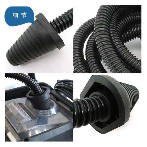 外贸货源 400cm墙面打磨机吸尘管黑色塑料波纹螺纹管打磨机软管