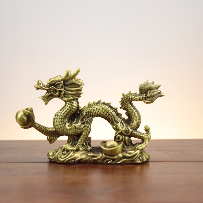 纯铜铜龙摆件汉龙万福龙腾四海