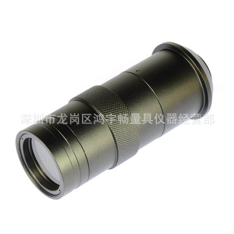 100倍显微镜工业镜头/M1218小型单筒镜头C口可调焦100倍镜头