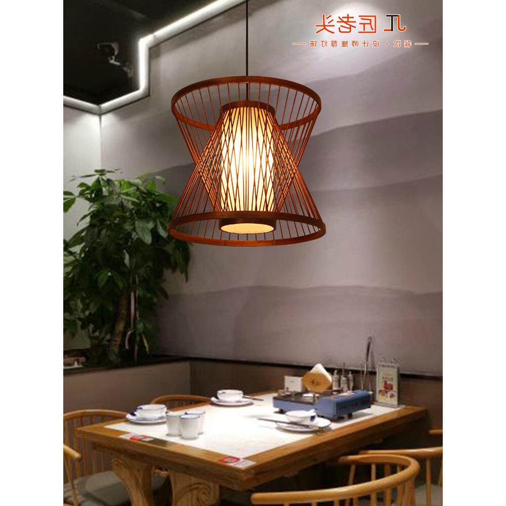 日式吊灯客厅卧室书房餐厅灯 创意田园简约咖啡厅奶茶店竹吊灯
