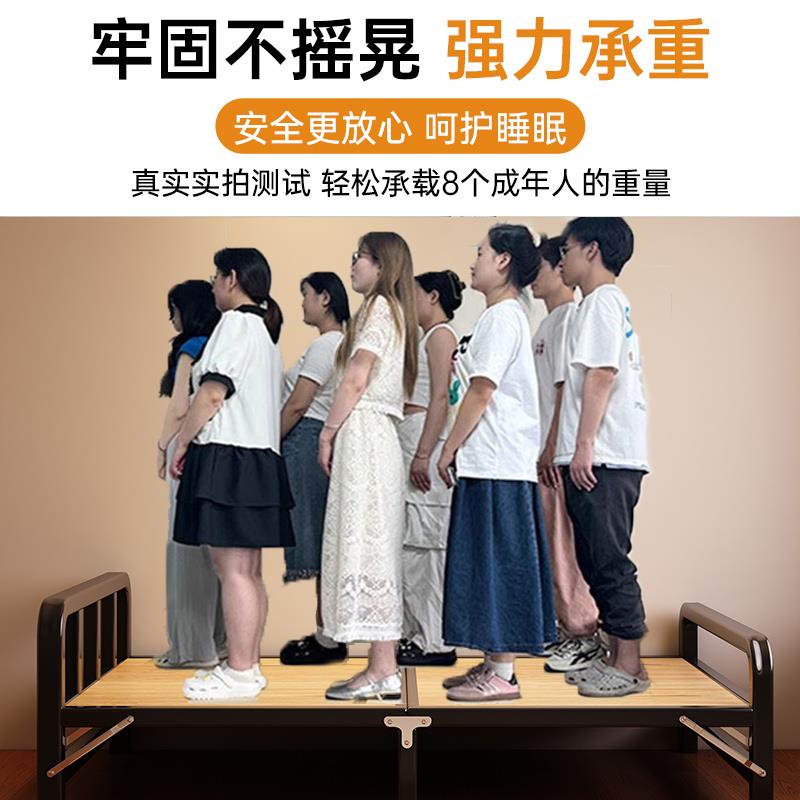 实木叠床成人家用出租房双人床米5人老式硬木板床结实耐用