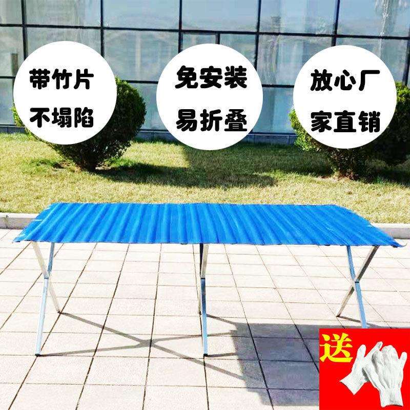 加厚地摊货架夜市折叠架摆摊用的货架摆地摊布竹席组合货架摆摊桌