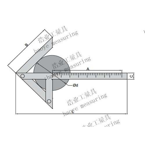 中心规 定中心规 中心划线规 中心划规 规格 100x70 DIN875