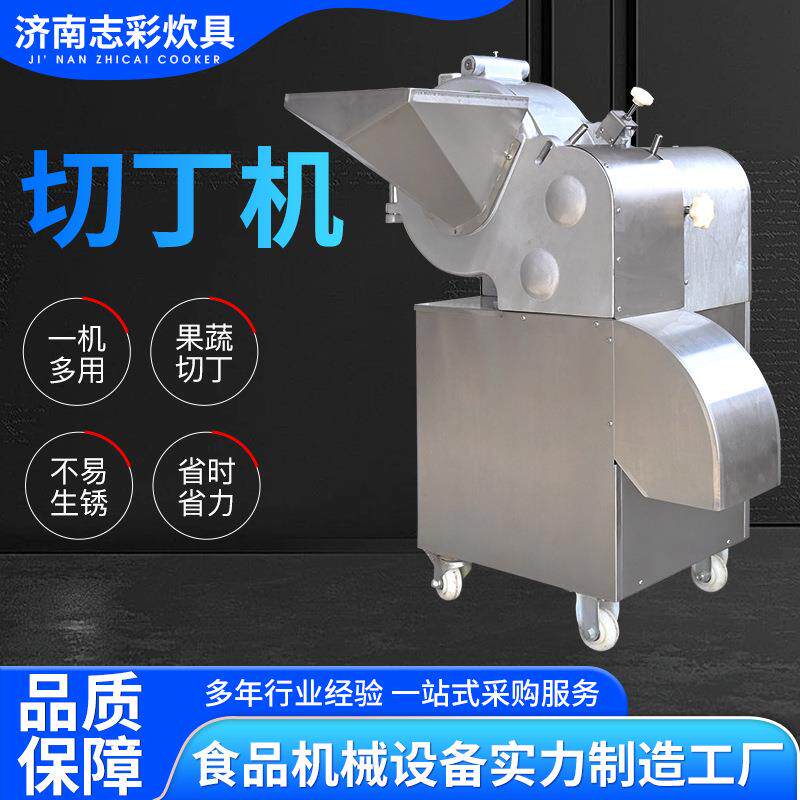 商用果蔬切丁机微冻牛肉鸡肉切块高速三维全自动多功能果蔬切丁机
