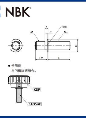 NBK SADS-RF螺丝接头不锈钢调节型与旋扭组合机械零配件厂家直供