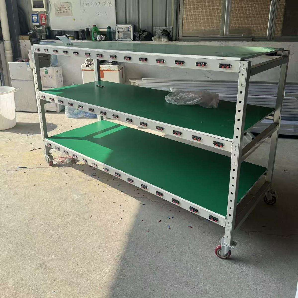 车间灯具LED老化架防静电柜测试架电子厂移动周转车货架工作台
