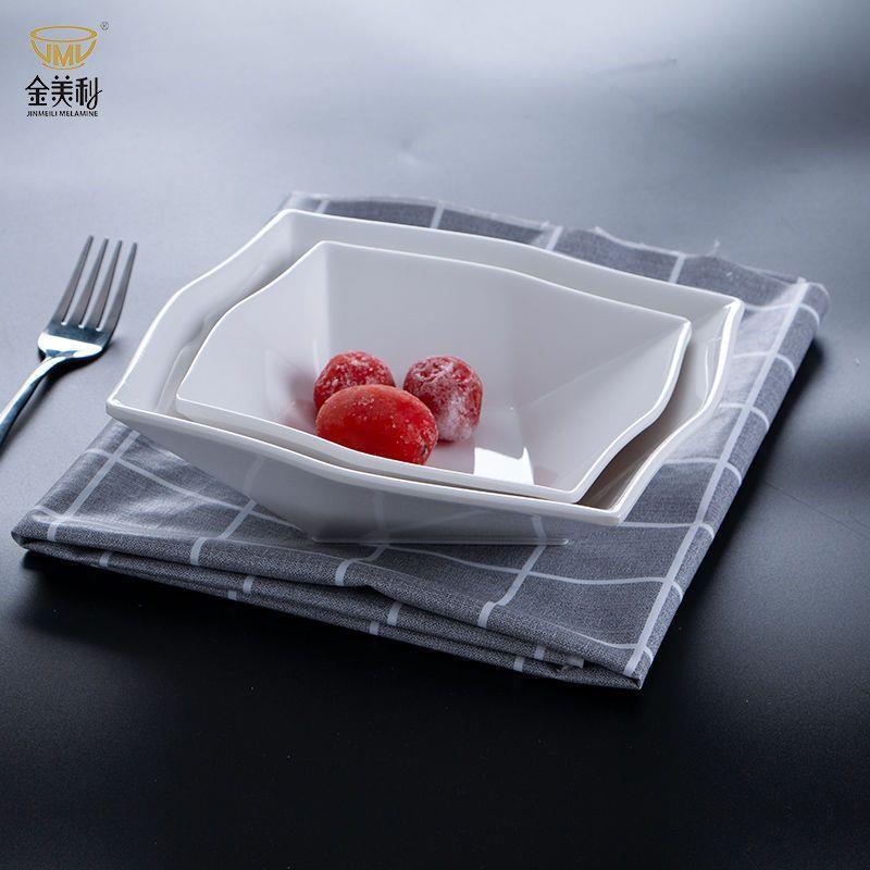 A5密胺树脂盘子商用餐厅创意小吃盘密胺四方寿司凉菜盘蛋炒饭盘子