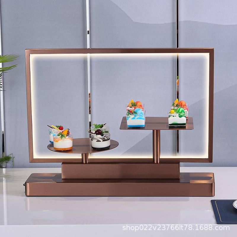不锈钢自助餐甜品台下午茶点心架冷餐婚礼宴会蛋糕托盘展示架果盘