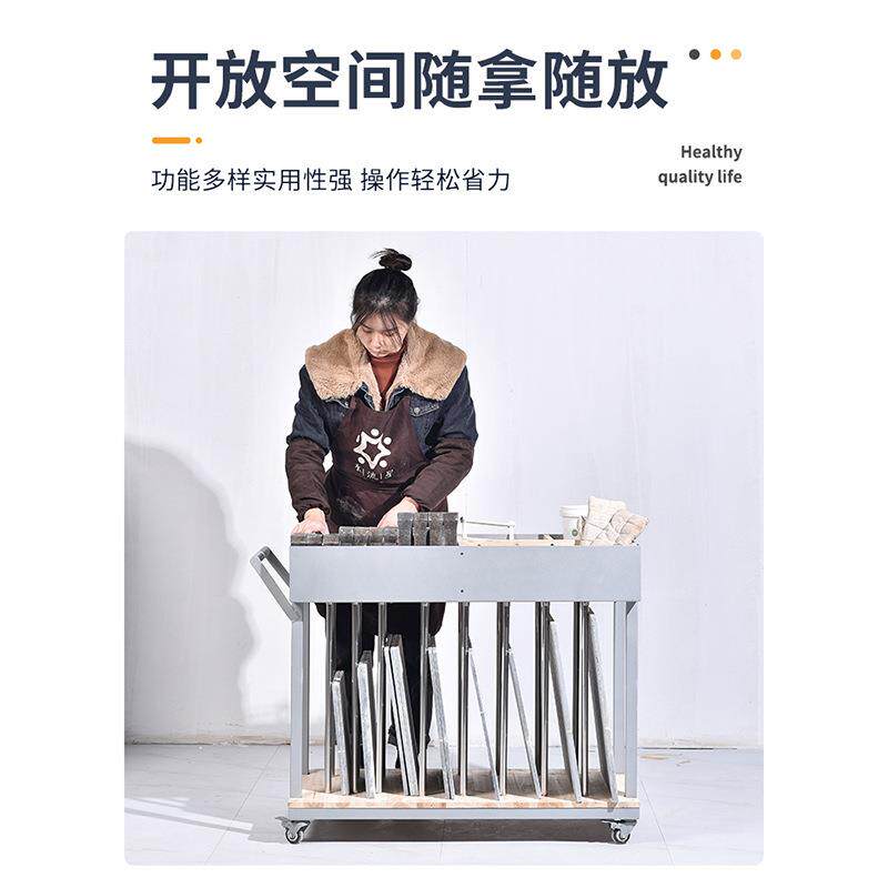 水流星陶艺工具烧窑收纳车多功能置物架摆窑搭配棚板支柱滚轮推车