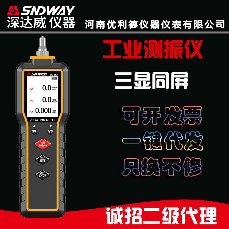 深达威手持式测震仪高精度振仪电机振动检测便携式双探头SW-6