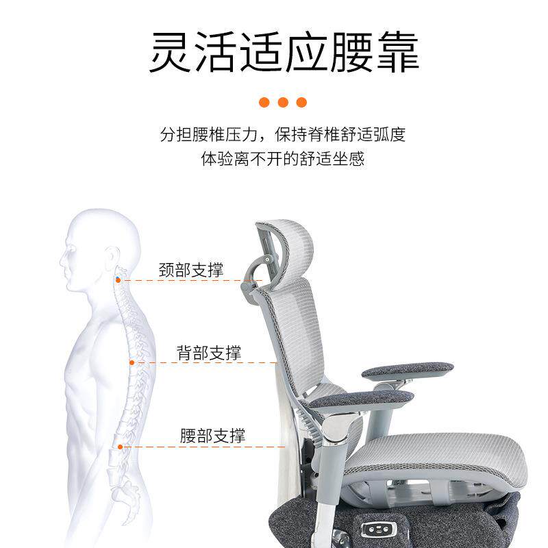 高端办公椅护腰舒适电脑椅可按摩电竞椅6D可调节扶手人体工学椅子