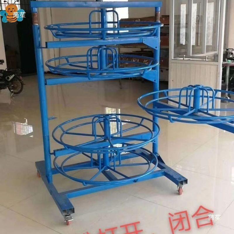 液压油管架子旋转货架可移动胶管架子高压油管盘管架油管6层货架