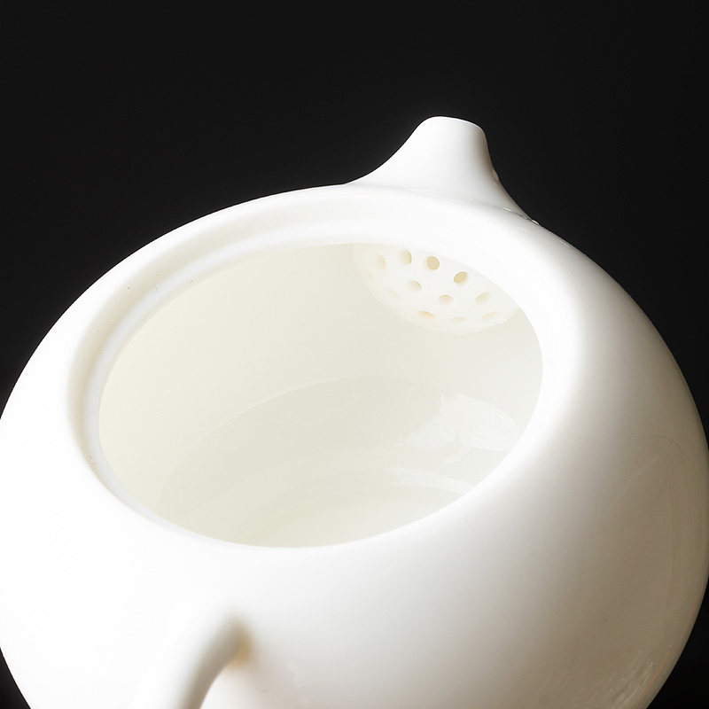 一品仟堂德化白瓷茶壶羊脂玉西施壶家用功夫茶具单壶带过滤泡茶器
