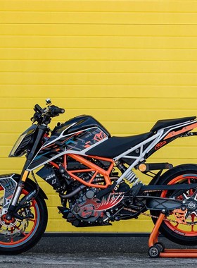 KTM杜克250贴纸duke390改装贴花防水车身贴车贴保护贴膜版画贴画