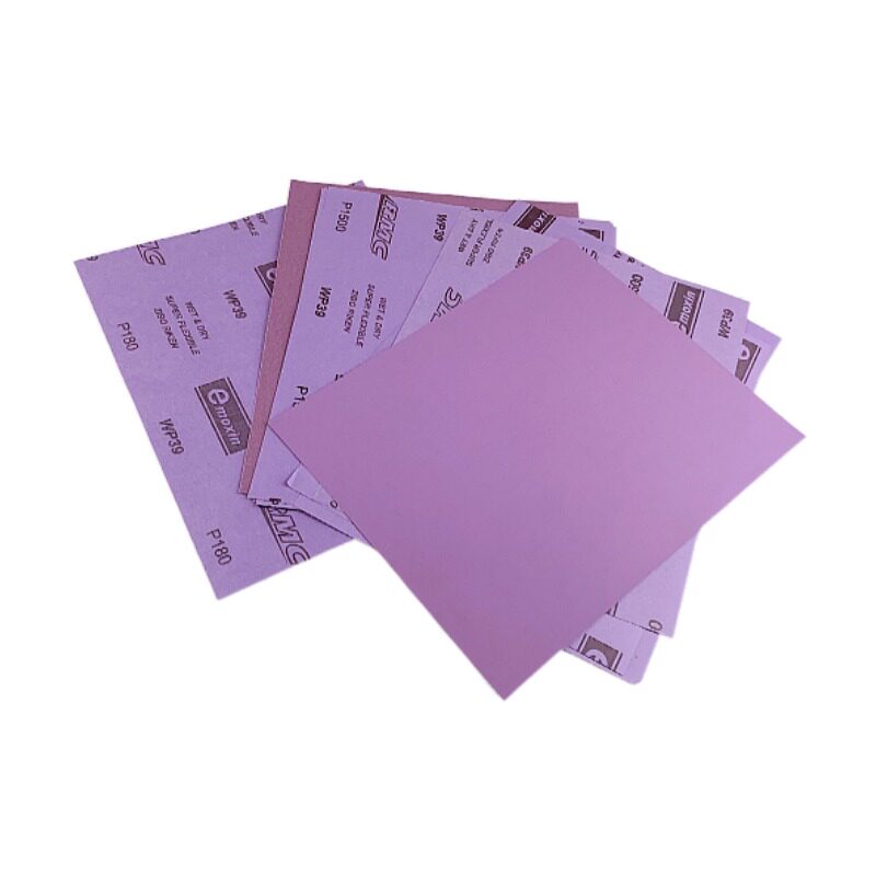 理研耐水砂纸汽车家具木器抛光打磨粗细砂纸紫色干磨砂RMC2000#