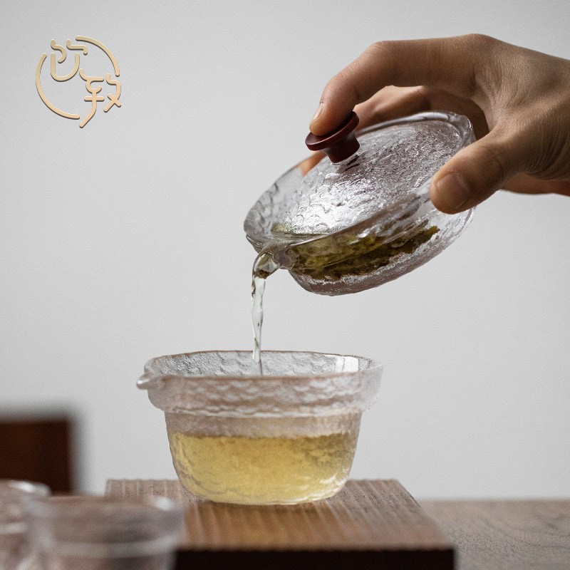 饮致玻璃茶具红茶泡茶器功夫盖碗小号泡茶碗茶杯家用品茗杯公道杯
