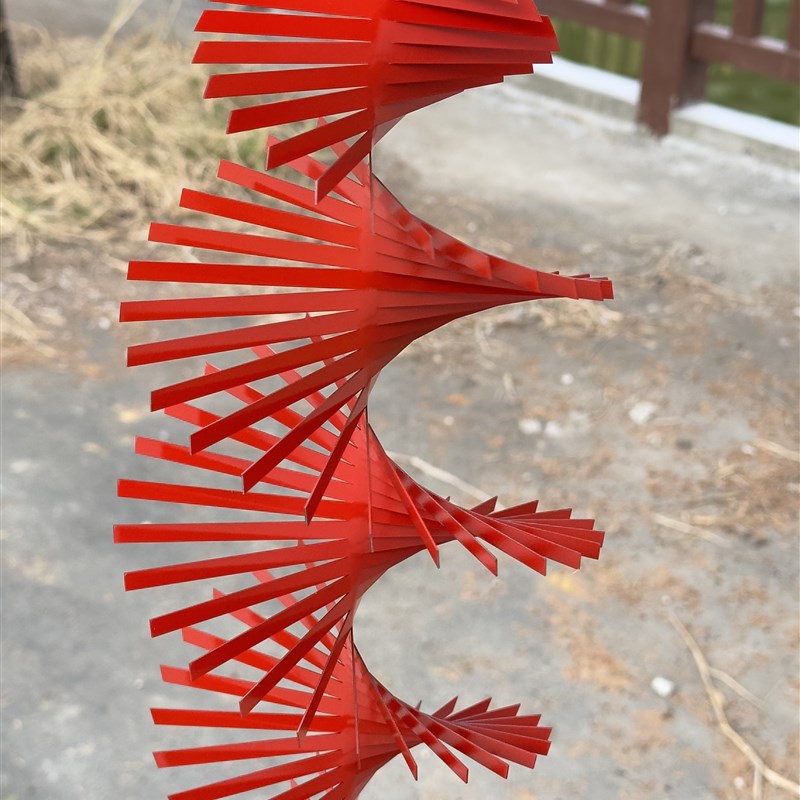 不锈钢镜面旋转风铃炫酷3d立体动态旋转风铃创意家居门店装饰礼品