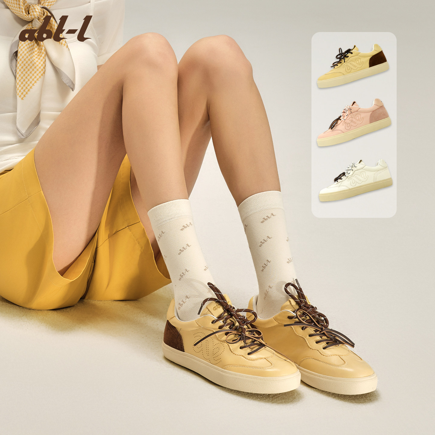 ABT-L真皮厚底增高复古德训女鞋