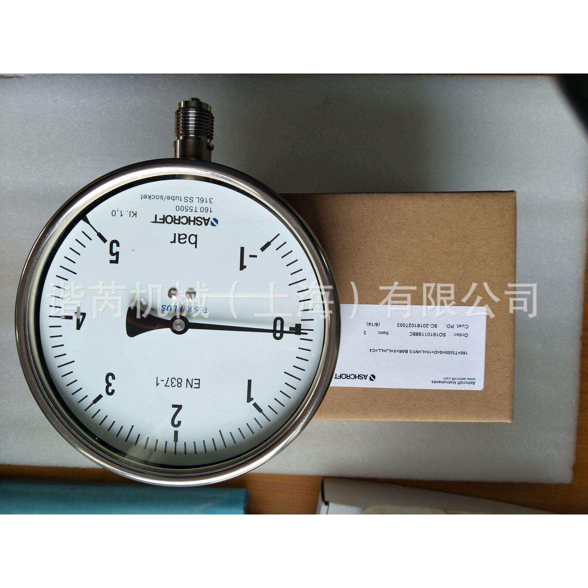 雅斯科ASHCROFT全不锈钢T5500压力表 蒸汽表
