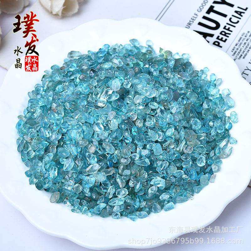 天然磷灰石碎石透体磷灰石颗粒鱼缸铺垫粘画滴胶儿童淘矿宝石