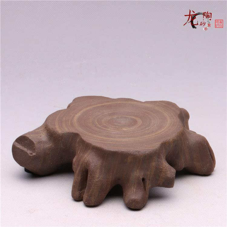 宜兴龙砂陶新品仿古粗陶壶托干泡茶盘壶托杯托仿树根壶承茶承