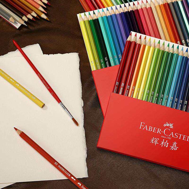 德国FABER-CASTELL辉柏嘉100色经典水溶性彩色铅笔美术纸盒套装