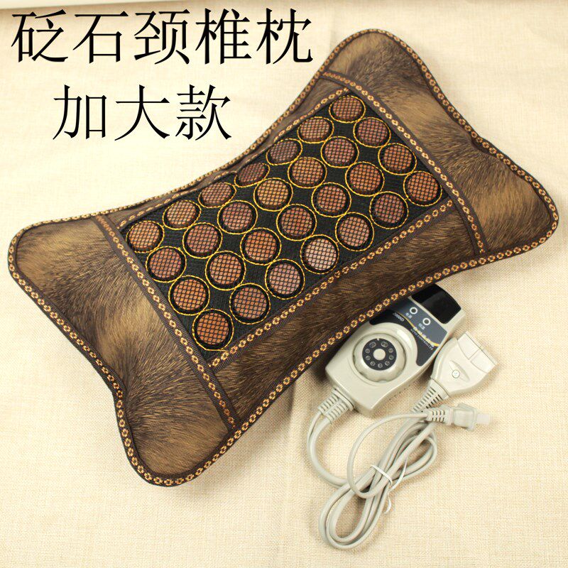 泗滨红砭石枕头热敷按摩远红外颈椎枕颈部保健枕温灸加热睡眠枕头