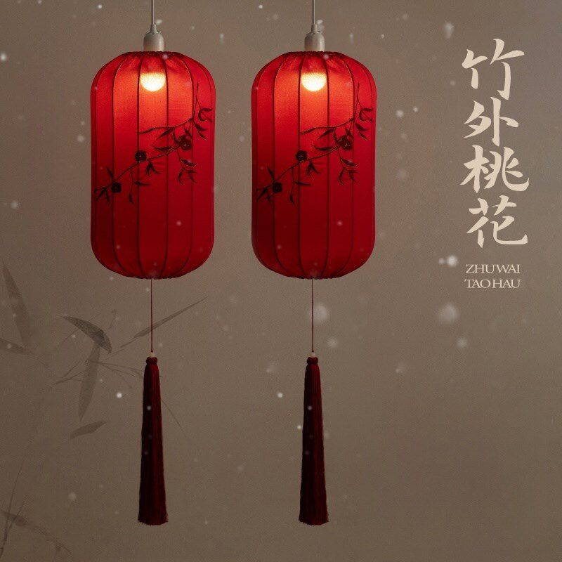 新年红色灯笼挂饰2025新款中式宫灯过年春节庭院阳台门口一对装饰
