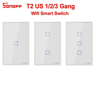 Sonoff T2 US 1 2 3C 智能开关墙壁触摸APP定时语音控制开关