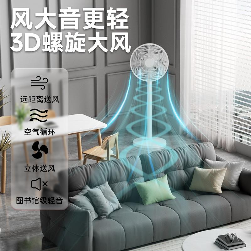 电风扇政府换新补贴落地扇家用静音新款立式小型宿舍卧室摇头电扇图片