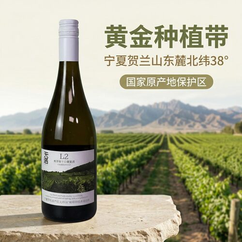 宁夏贺兰山东麓黄金纬度产区天洛酒庄L2霞多丽干白葡萄酒国货精品
