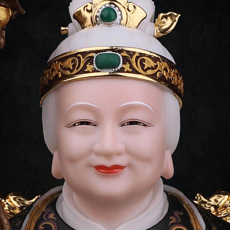 福盛东黑老太太神像保家铁刹山黑妈妈像仿汉白玉供奉家用四大家族