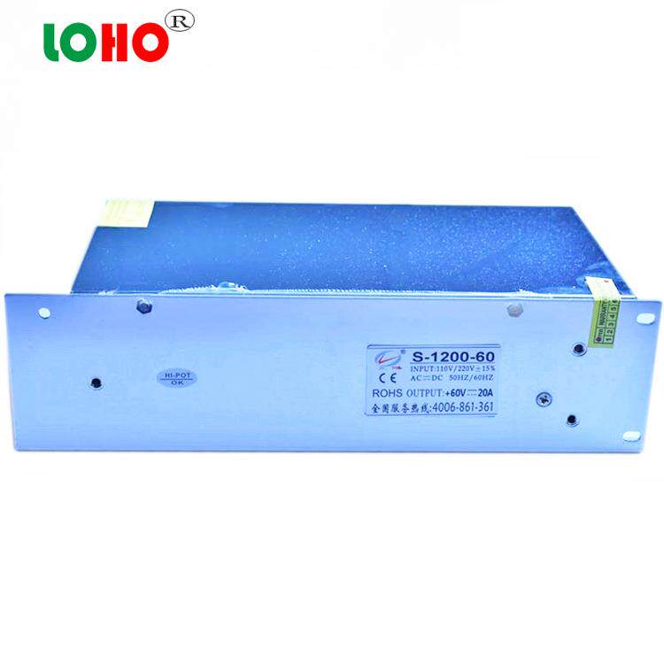0~60V20A开关电源 60V1200W电源变压器 58V62V65V1200W工业电源