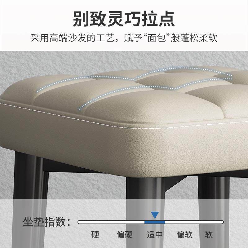 凳子家用小凳子矮凳小椅子圆凳网红整装轻奢意式靠背茶几凳可叠放