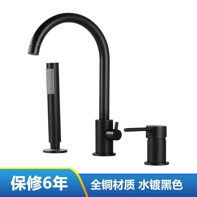 工厂直销数显温度分体式三孔浴缸龙头 缸边冷热水多功能浴盆龙头