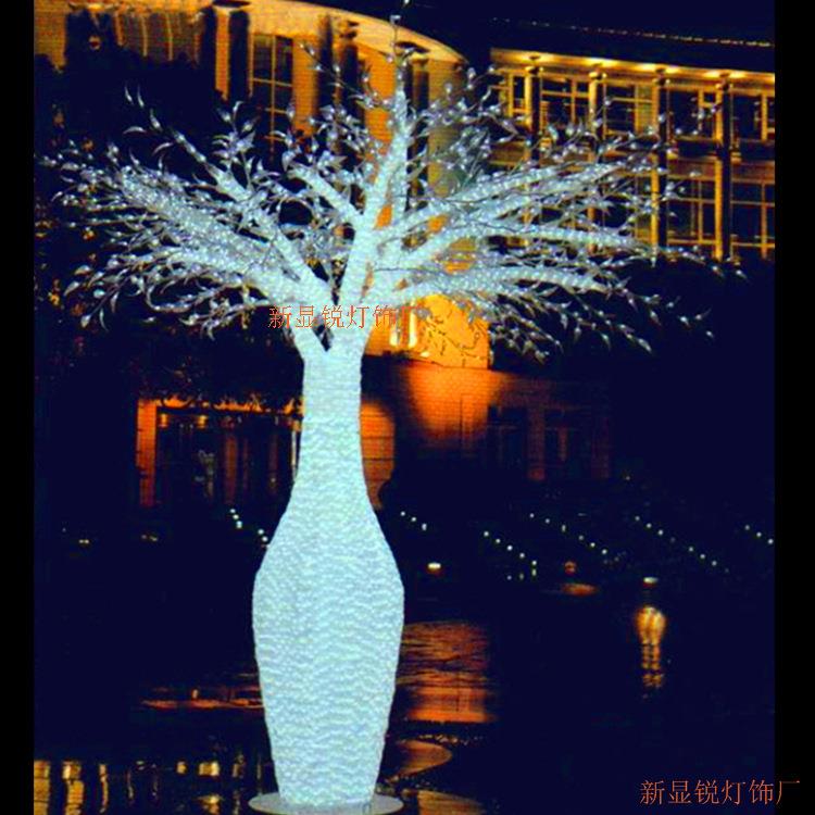 LED大型户外防水滴胶水晶树灯亚克力滴胶树灯户外景观绿化