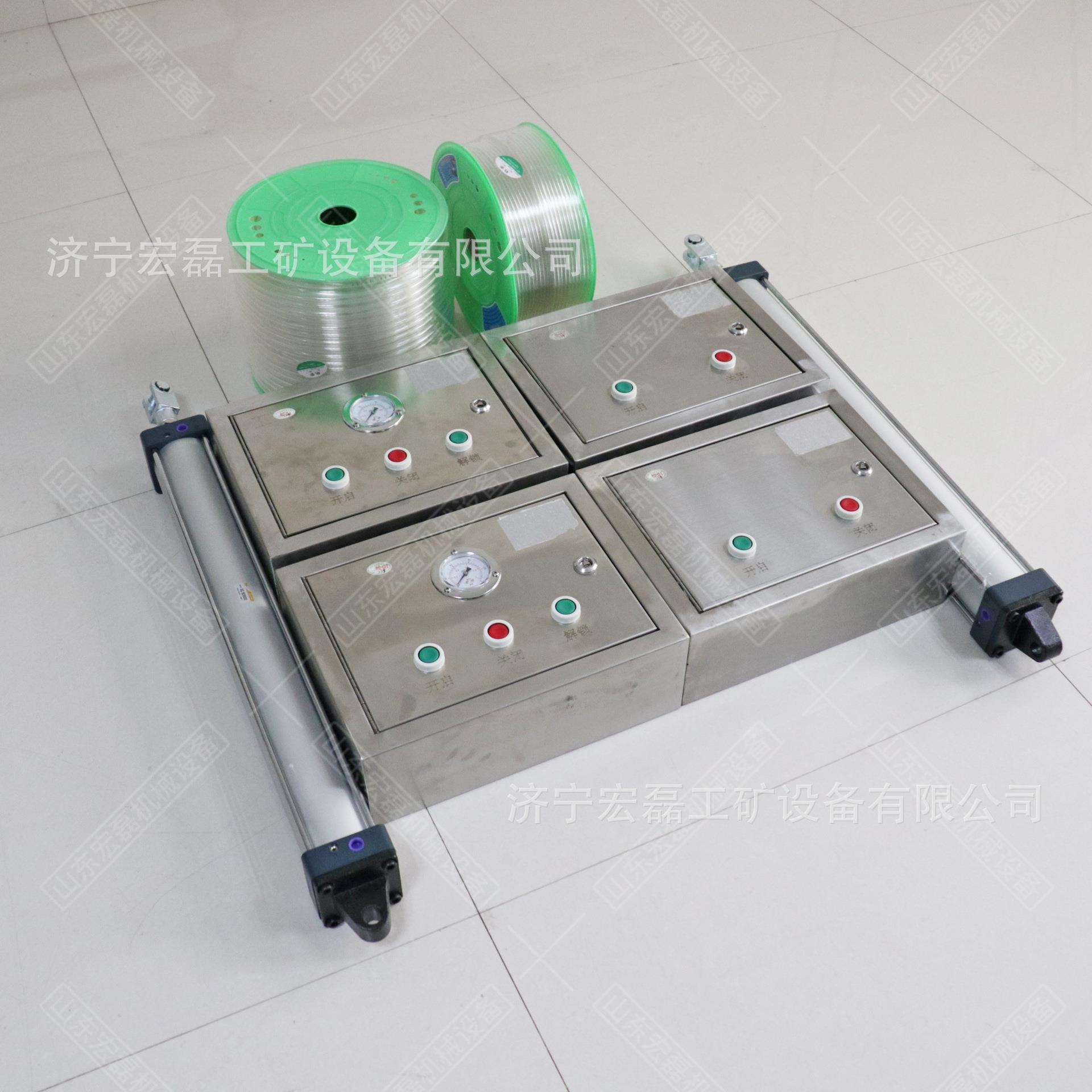 矿用风门气动闭锁装置全自动红外线语音控制箱平衡风门气控装置