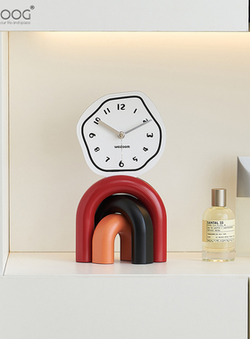 EMITDOOG客厅玄关入户桌面装饰摆件时钟电视柜酒柜家居饰品钟表
